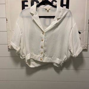 Slouchy cropped blouse - size small